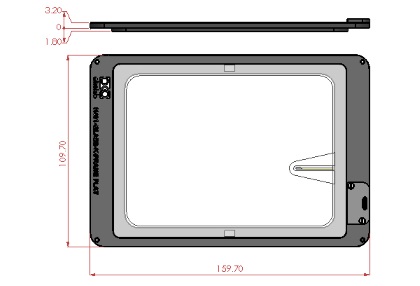 H401-K-FRAME-GLASS-FLAT-Dimensions